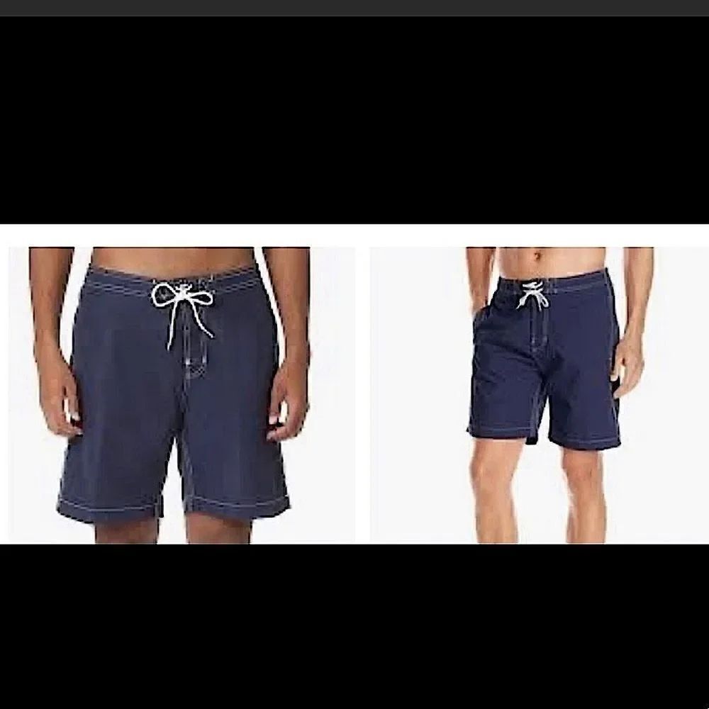 Trunks Navy Swami Hybrid Swim Trunks - Picture 5 of 8